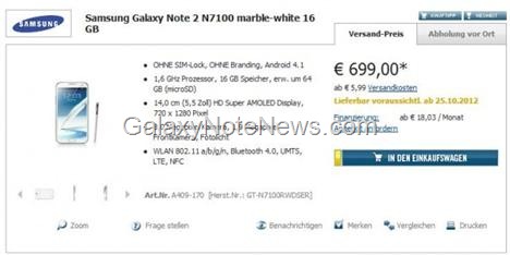 galaxy note 2 germany pre order