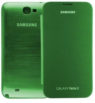 green galaxy note 2 flip cover