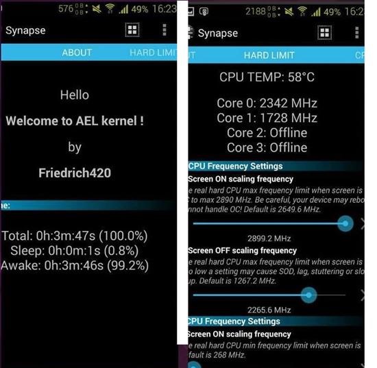 Overclock and underclock Galaxy Note 4