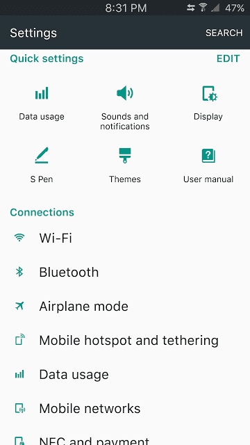 iOS font on Galaxy Note 5